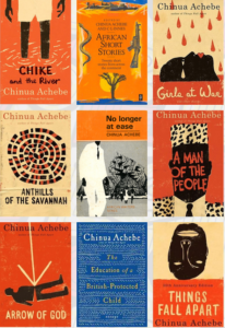 Portadas de algunas ediciones en inglés de Chinua Achebe