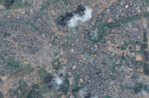 Centro fundacional de Huambo (Imagen: Google Earth)