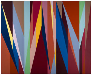 «Homeland» (Odili Donald Odita, 2015). Acrílico sobre lienzo (225 x 275 cm). Cortesía de Galería Stevenson (Imagen: Mario Todeschini)