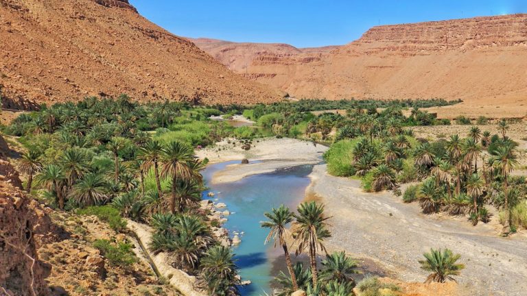 Camino del desierto antes de llegar a Er-Rachidia