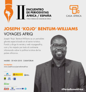 Kojo Bentum es el fundador de Voyages Afriq