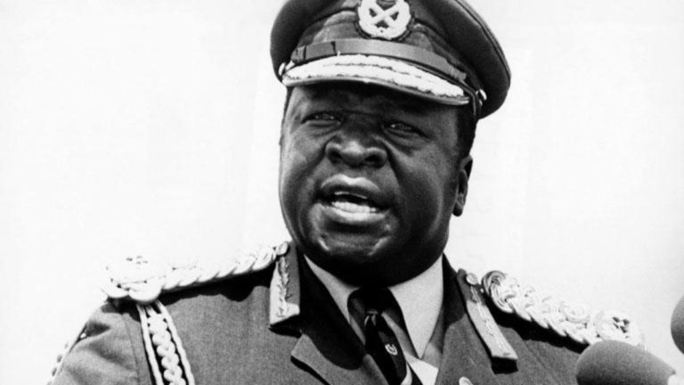 Idi Amin, presidente ugandés en los años 70 del siglo pasado. Imagen de Biography.com.